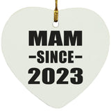 Mam Since 2023 - Heart Ornament