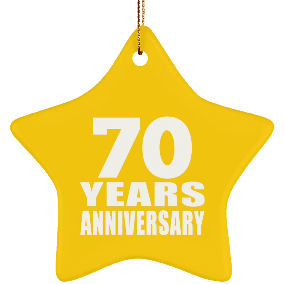 70th Anniversary 70 Years - Star Ornament