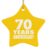 70th Anniversary 70 Years - Star Ornament