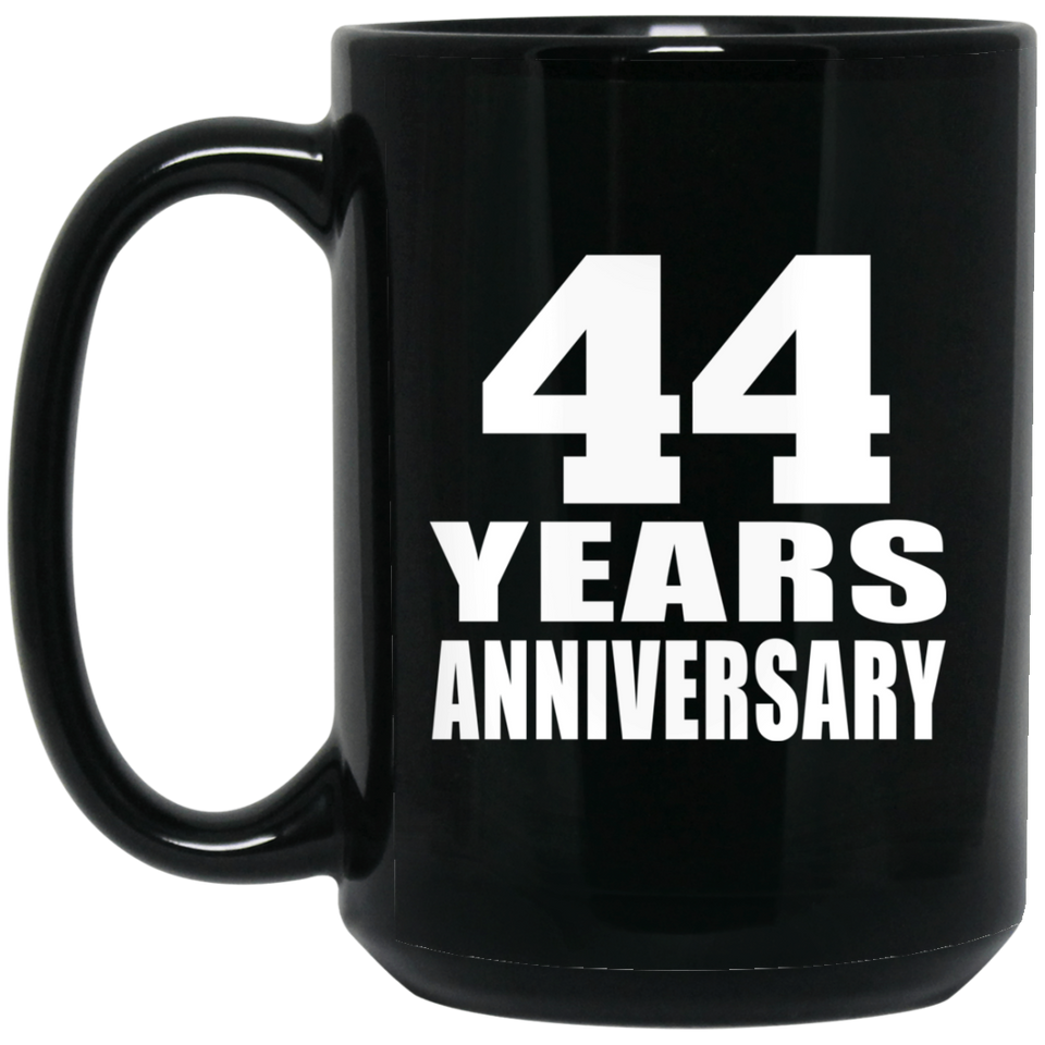 44th Anniversary 44 Years - 15 Oz Coffee Mug Black