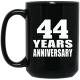 44th Anniversary 44 Years - 15 Oz Coffee Mug Black
