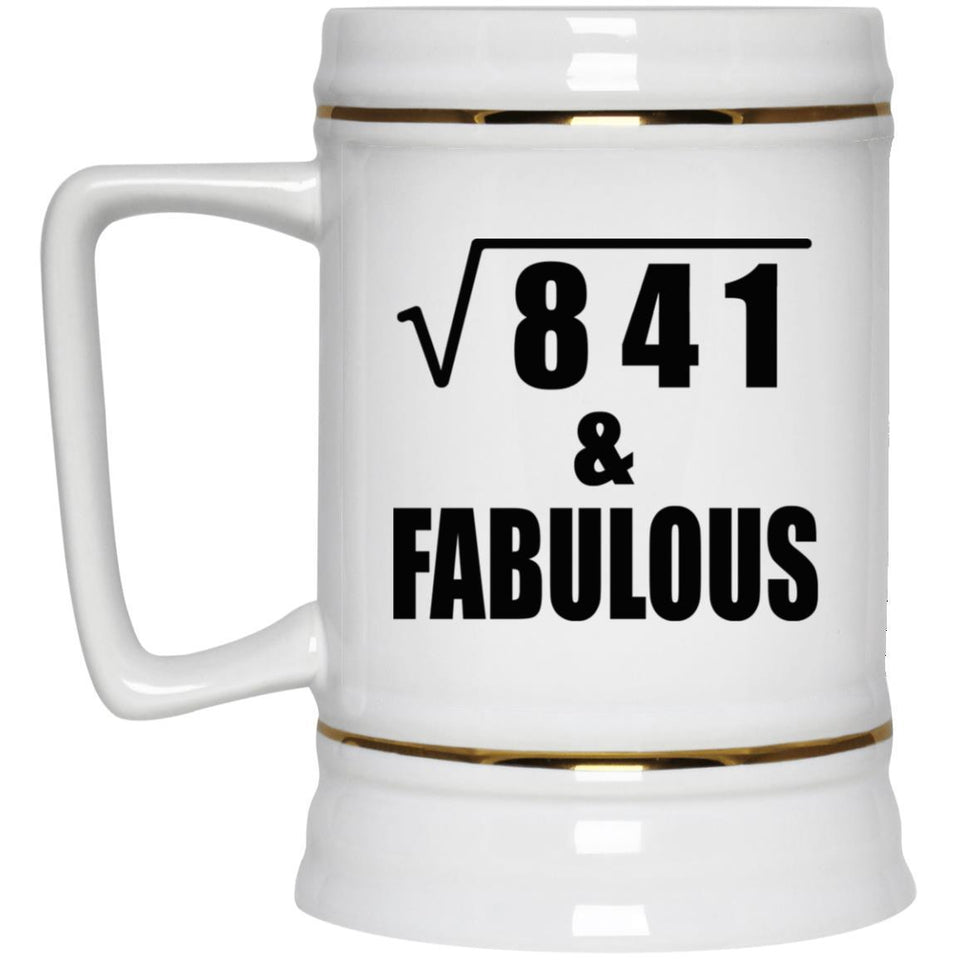 29th Birthday Square Root of 841 & Fabulous - Beer Stein