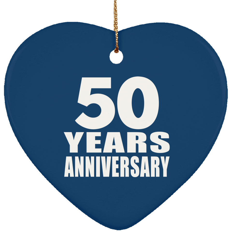 50th Anniversary 50 Years - Heart Ornament