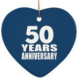 50th Anniversary 50 Years - Heart Ornament