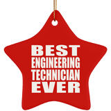 Best Engineering Technician Ever - Star Ornament
