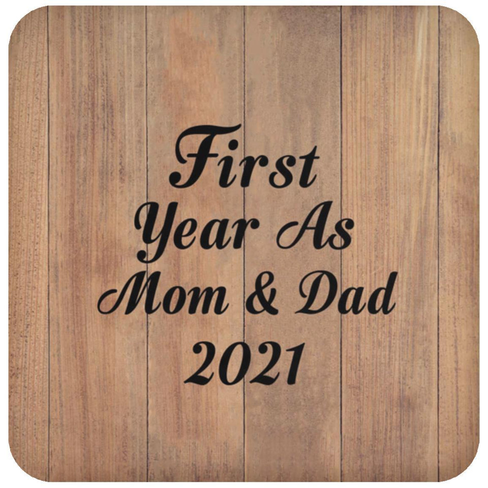 First Year As Mom & Dad 2021 - Drink Coaster C