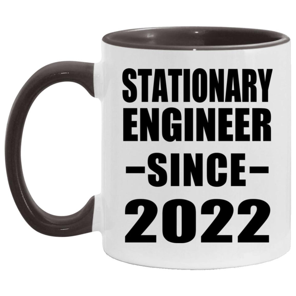 Stationary Engineer Since 2022 - 11oz Accent Mug Black
