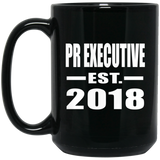 Pr Executive Established EST. 2018 - 15 Oz Coffee Mug Black