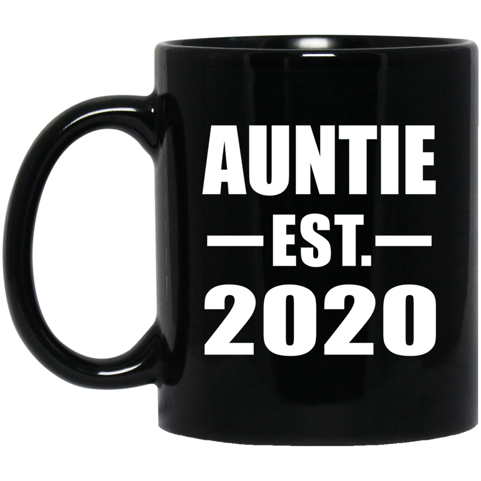 Auntie Established EST. 2020 - 11oz Coffee Mug Black