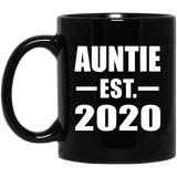 Auntie Established EST. 2020 - 11oz Coffee Mug Black