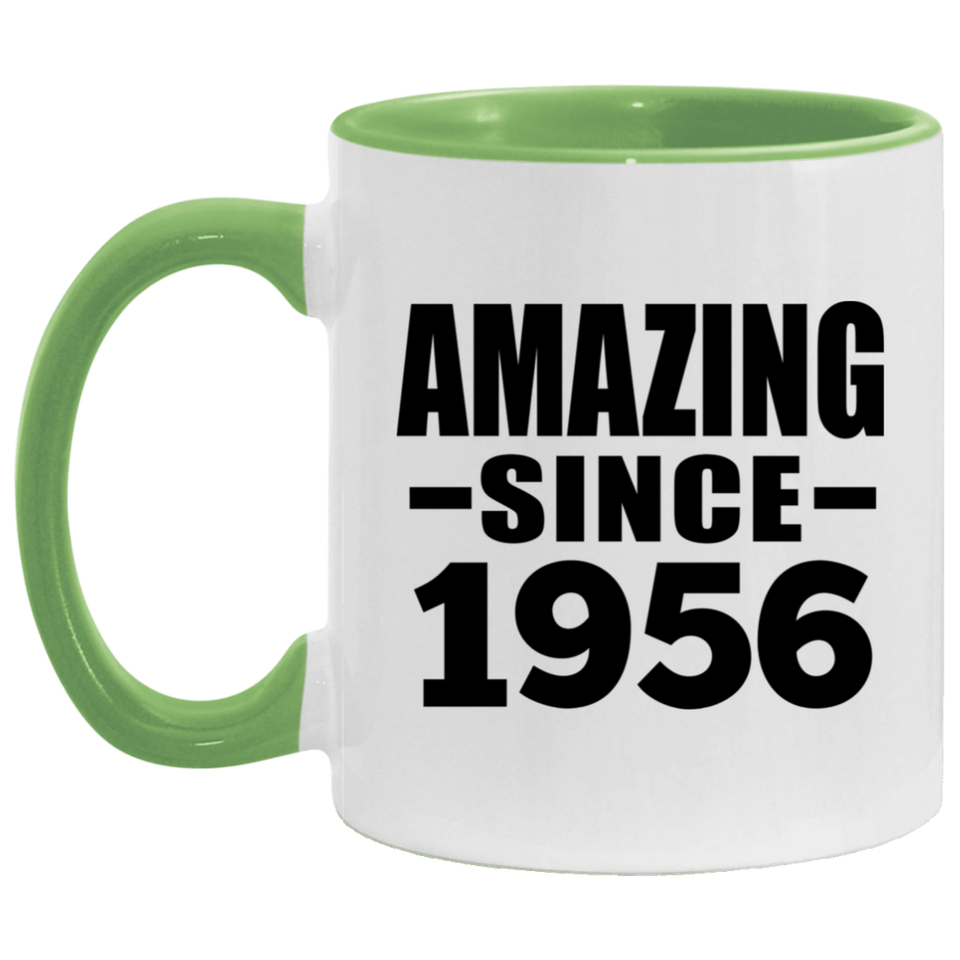 68th Birthday Amazing Since 1956 - 11oz Accent Mug Green