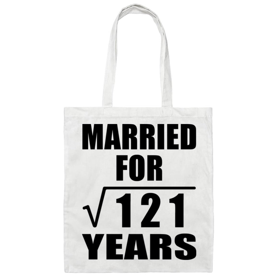 11th Anniversary Married For Square Root of 121 Years - Tote Bag White