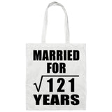 11th Anniversary Married For Square Root of 121 Years - Tote Bag White