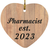 Pharmacist Established Est. 2023 - Heart Ornament C