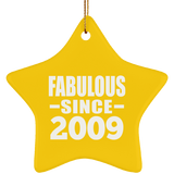 15th Birthday Fabulous Since 2009 - Star Ornament