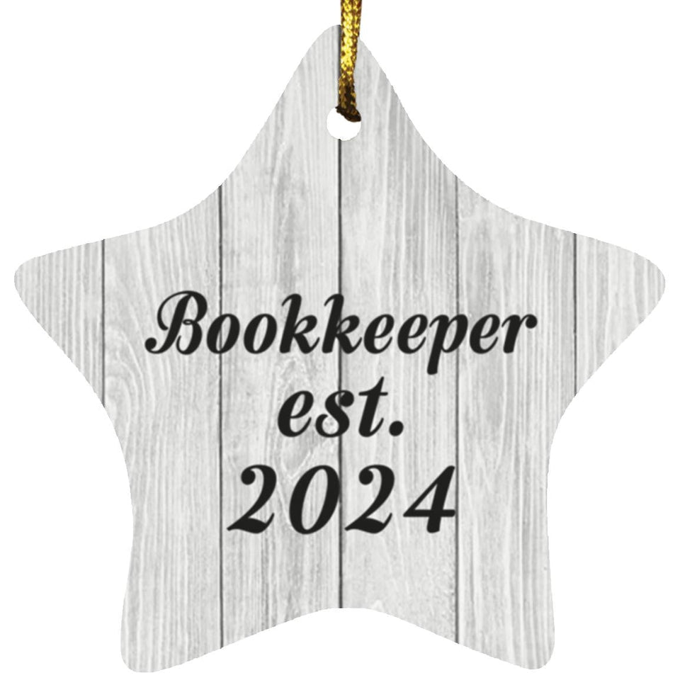 Bookkeeper Established Est. 2024 - Star Ornament F