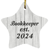 Bookkeeper Established Est. 2024 - Star Ornament F