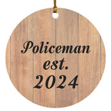 Policeman Established Est. 2024 - Circle Ornament C