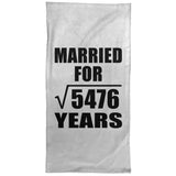 74th Anniversary Married For Square Root of 5476 Years - Hand Towel