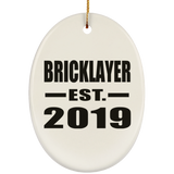 Bricklayer Established EST. 2019 - Oval Ornament