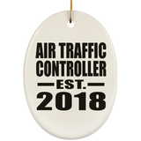 Air Traffic Controller Established EST. 2018 - Oval Ornament