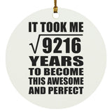 96th Birthday Took Square Root of 9216 Years To Awesome - Circle Ornament