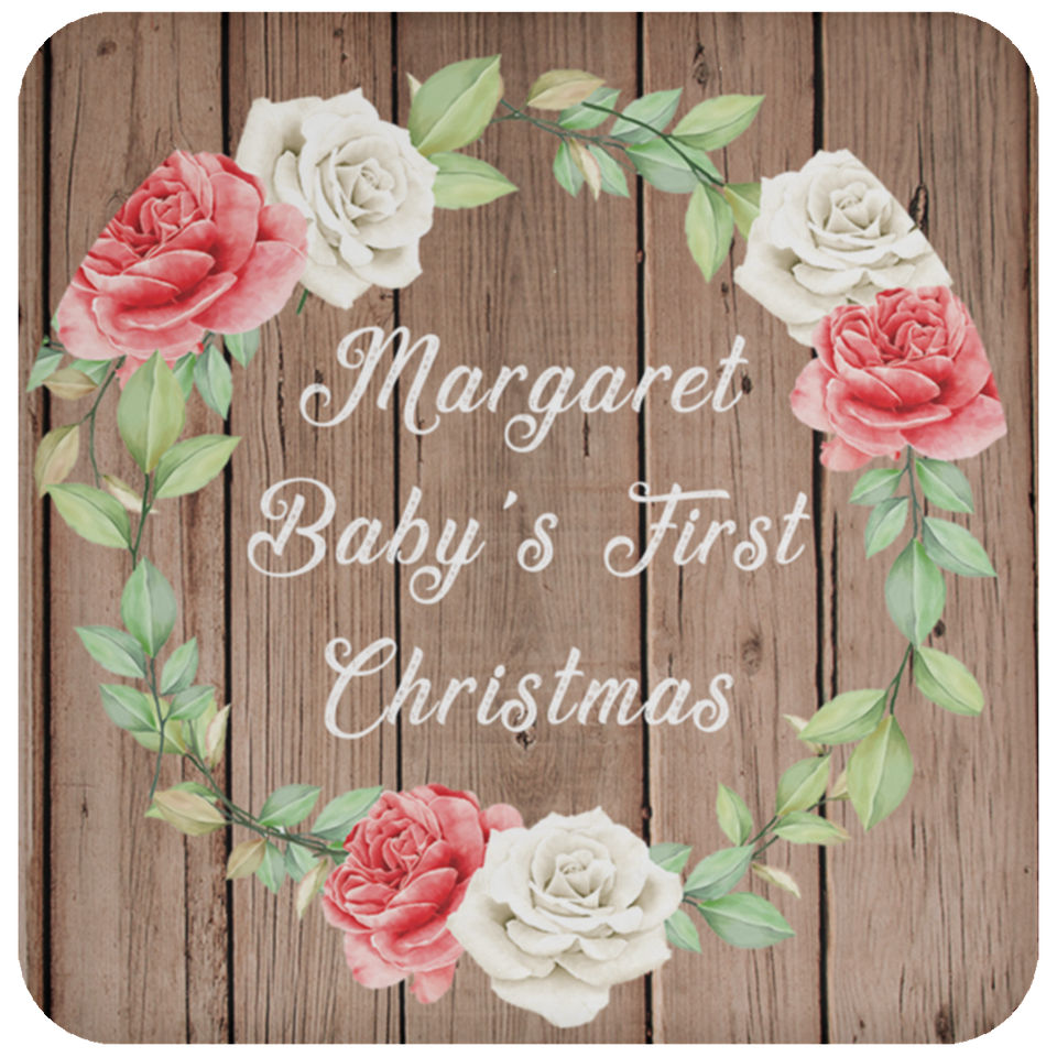 Margaret Baby's First Christmas - Drink Coaster B