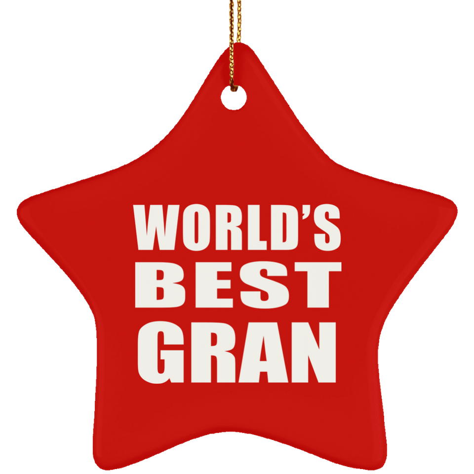 World's Best Gran - Star Ornament