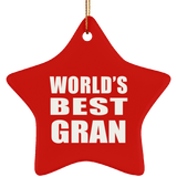 World's Best Gran - Star Ornament