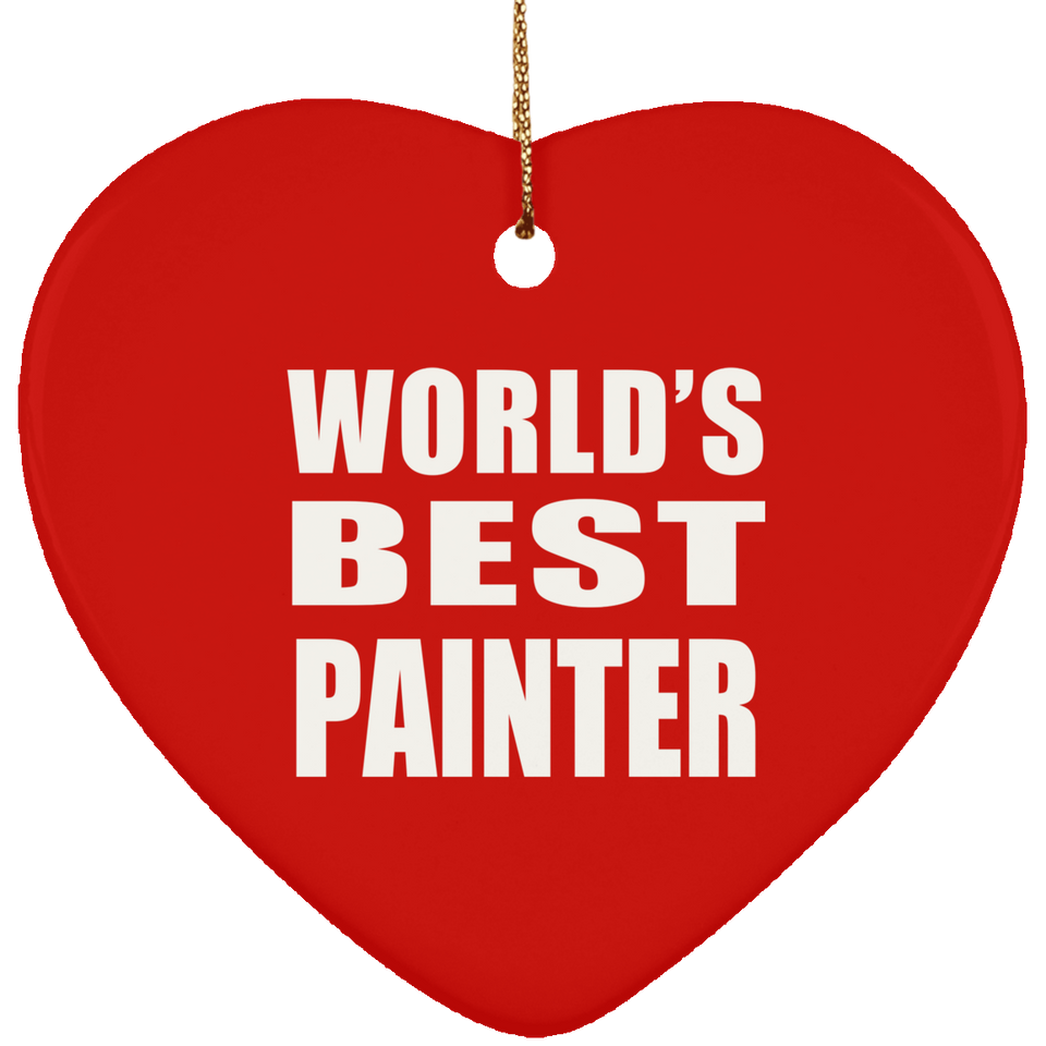 World's Best Painter - Heart Ornament