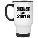 Chiropractor Established EST. 2018 - White Travel Mug