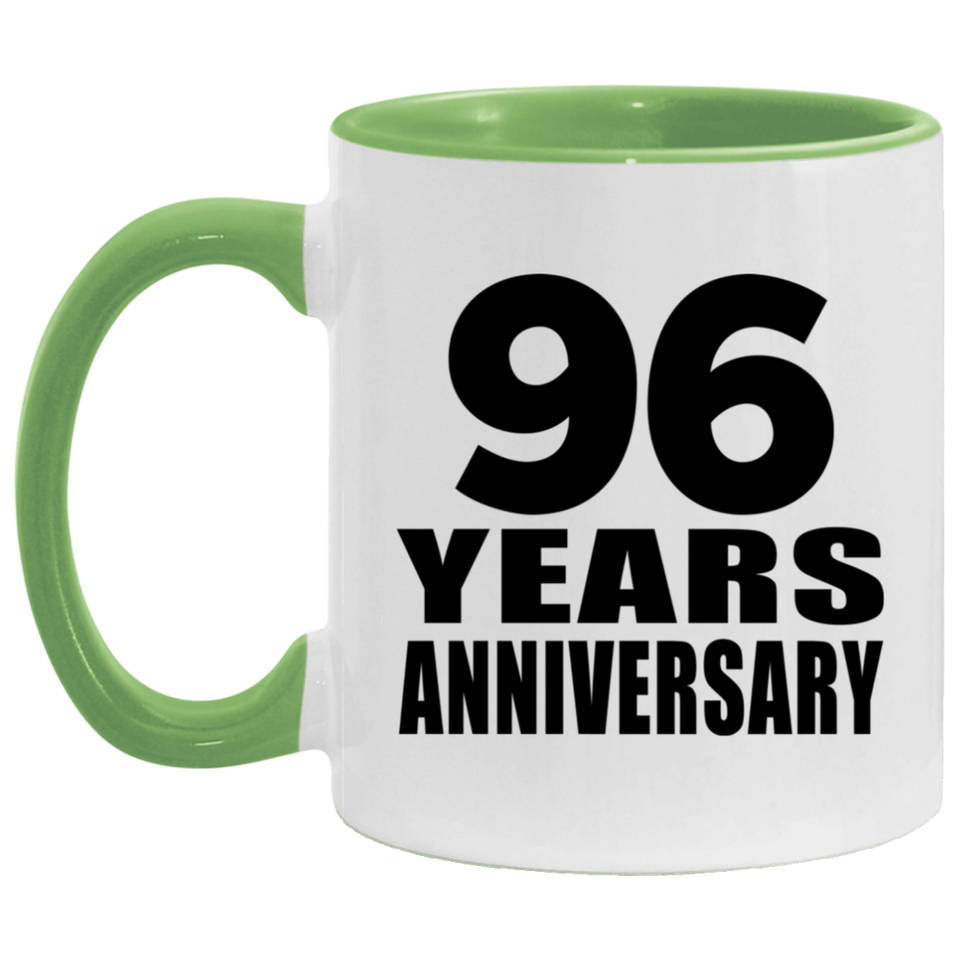 96th Anniversary 96 Years - 11oz Accent Mug Green