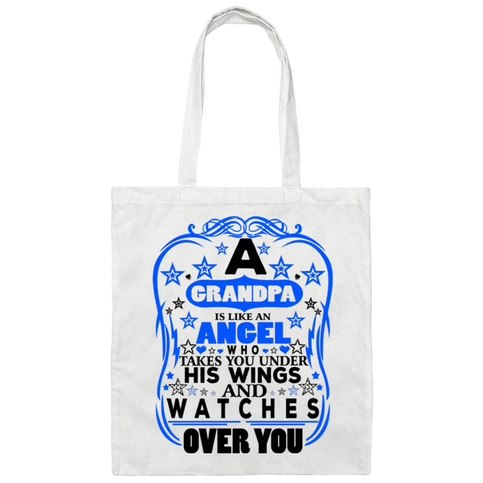 Grandpa Is An Angel Takes You Under His Wings - Tote Bag White