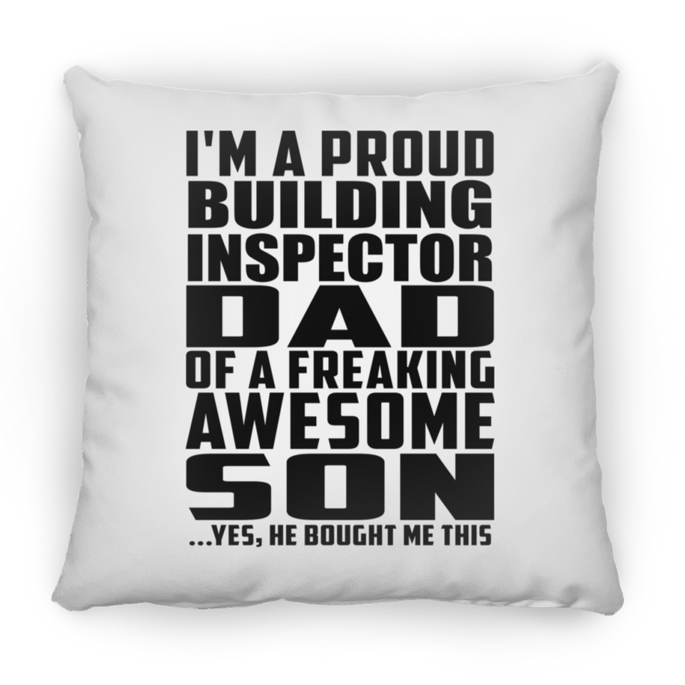 Proud Building Inspector Dad Of Awesome Son - Throw Pillow