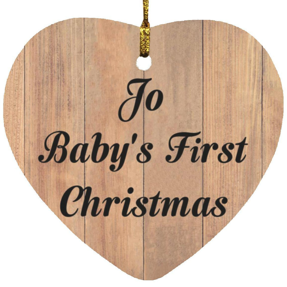 Jo Baby's First Christmas - Heart Ornament C