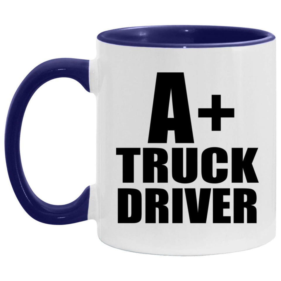 A+ Truck Driver - 11oz Accent Mug Purple