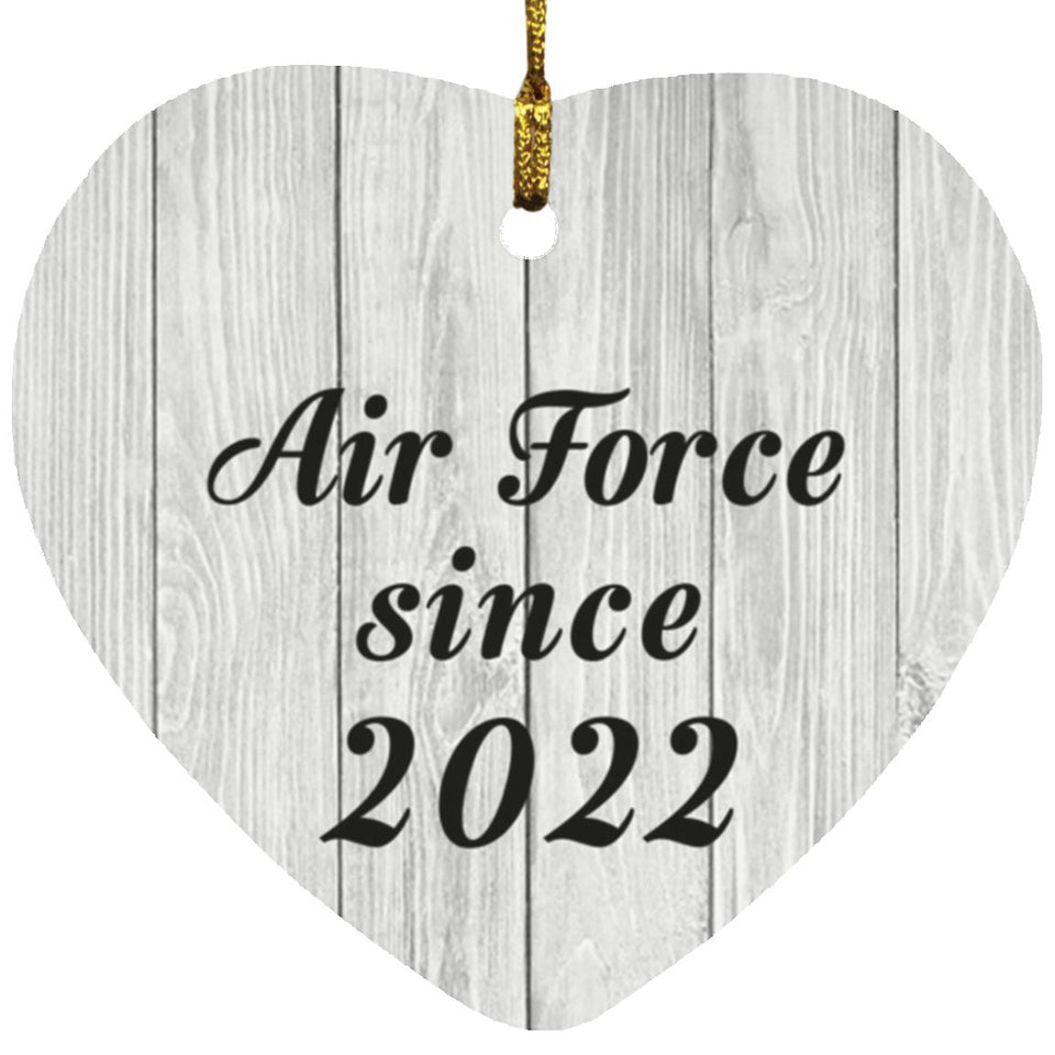 Air Force Since 2022 - Heart Ornament F