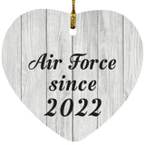 Air Force Since 2022 - Heart Ornament F