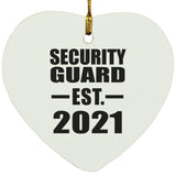 Security Guard Established EST. 2021 - Heart Ornament