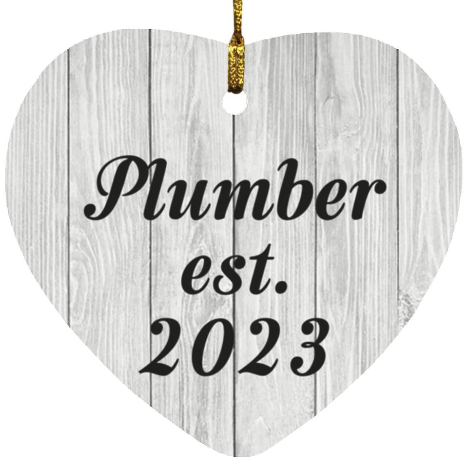 Plumber Established Est. 2023 - Heart Ornament F