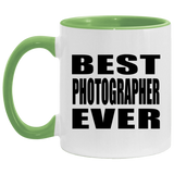 Best Photographer Ever - 11oz Accent Mug Green