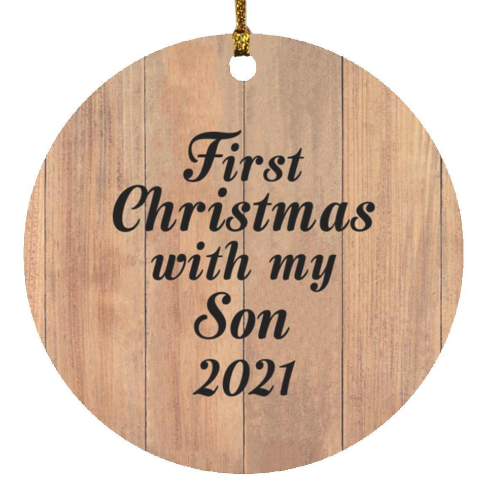 First Christmas With My Son 2021 - Circle Ornament C