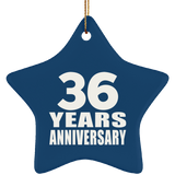 36th Anniversary 36 Years - Star Ornament