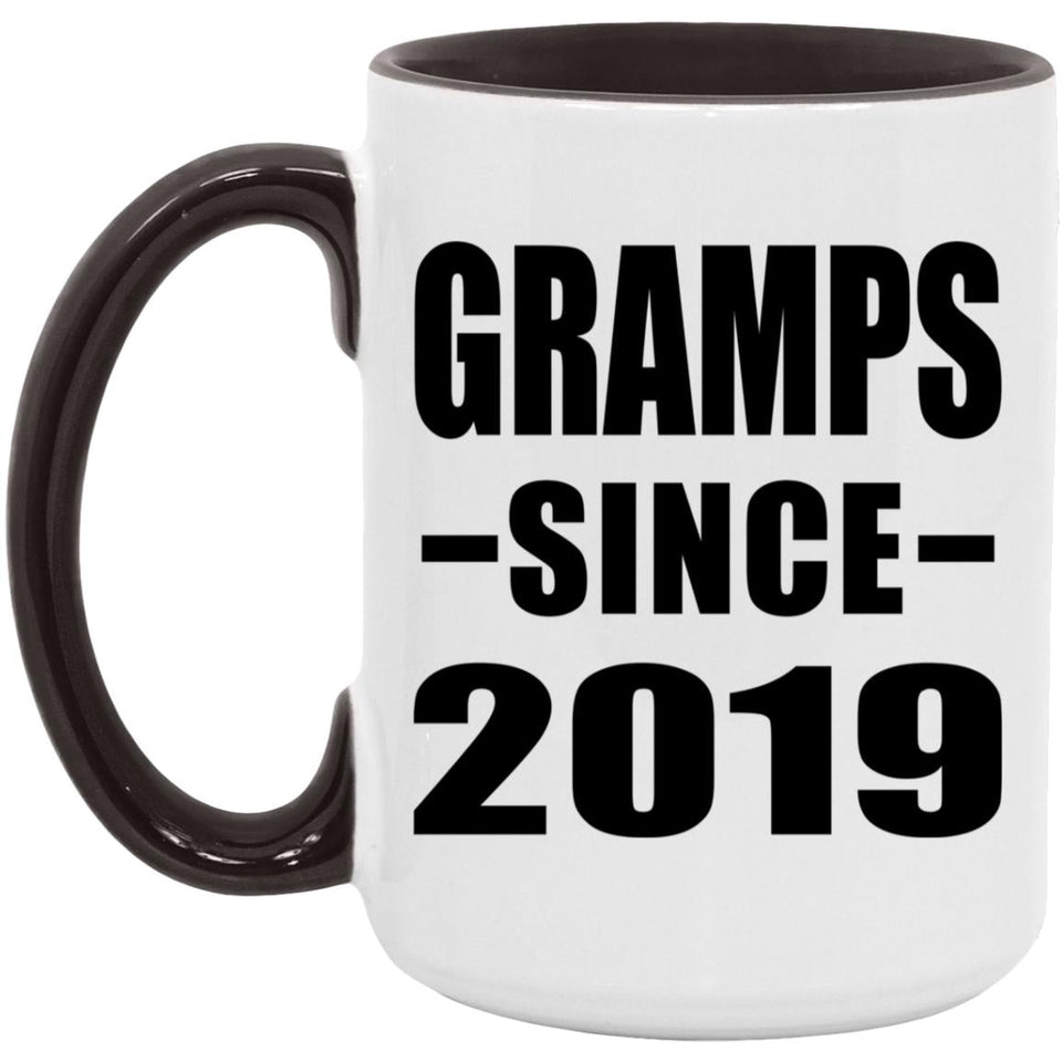 Gramps Since 2019 - 15oz Accent Mug Black