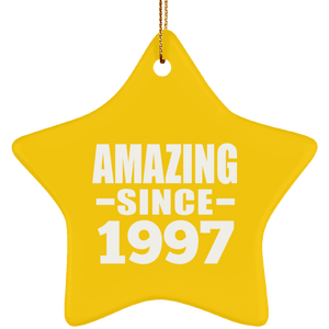 27th Birthday Amazing Since 1997 - Star Ornament