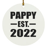 Pappy Established EST. 2022 - Circle Ornament