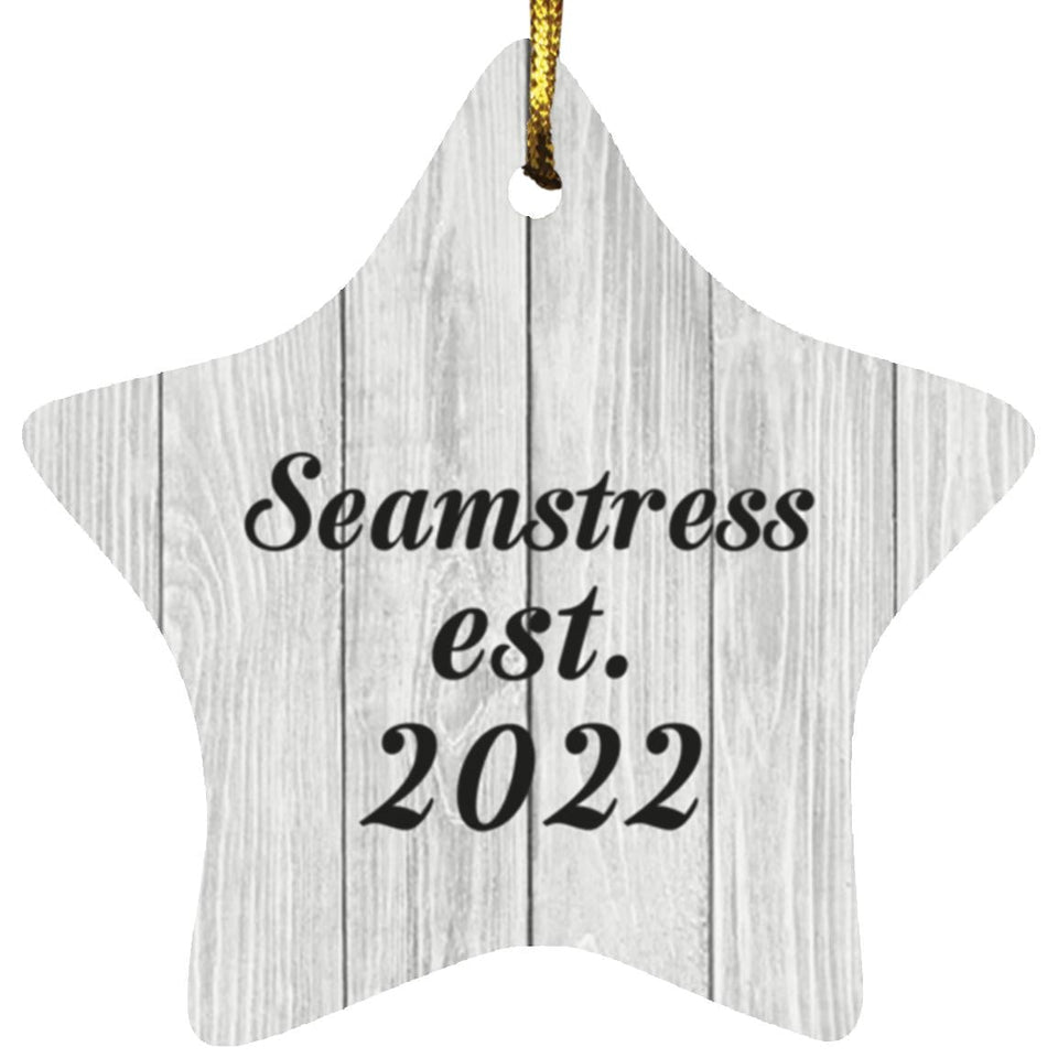 Seamstress Established Est. 2022 - Star Ornament F