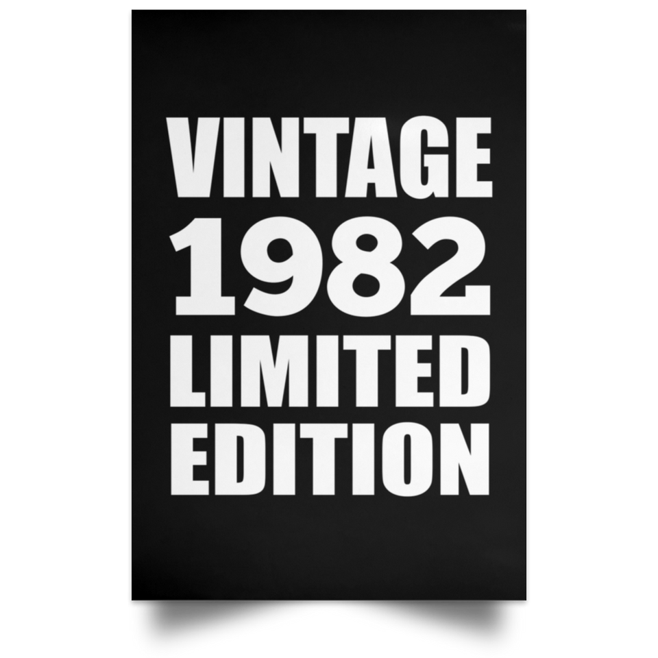 42nd Birthday Vintage 1982 Limited Edition - Poster Portrait