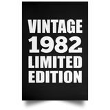 42nd Birthday Vintage 1982 Limited Edition - Poster Portrait