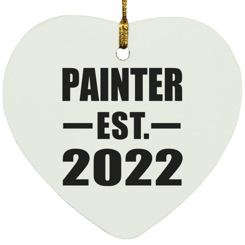 Painter Established EST. 2022 - Heart Ornament